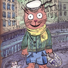 Иллюстрация для книжки про кота