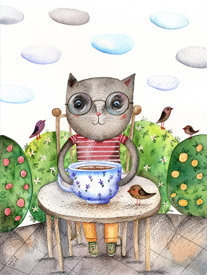 Кот в очках 