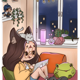 Открытка на День Рождения.