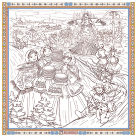 Эскиз "Масленица"