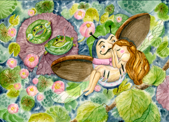 Жук спасает Дюймовочку