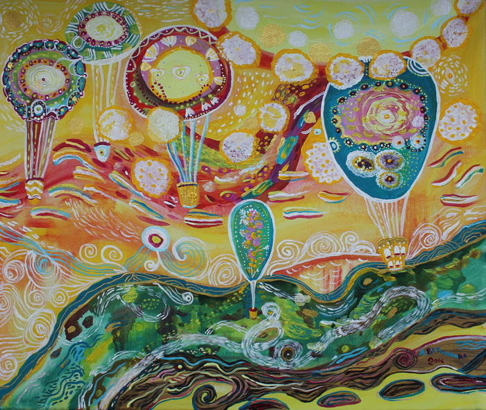 Летят по небу шарики...)