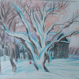 Зима ,провинциальный городок 