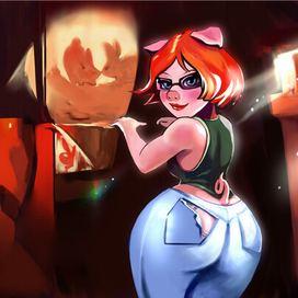 Иллюстрация к сказке Кролики на Ферме