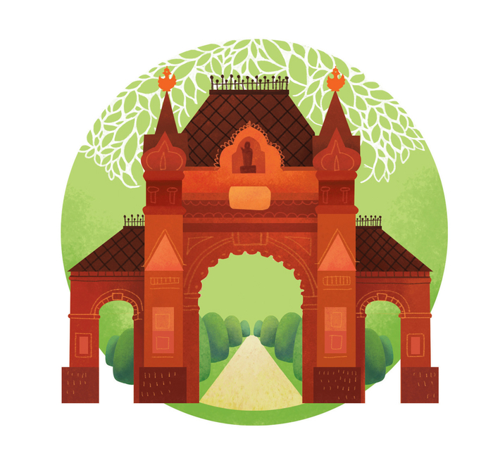 Серия  иллюстраций "Достопримечательности г. Краснодара"