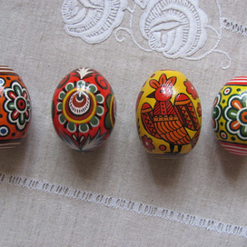пасхальные яйца деревянные расписные