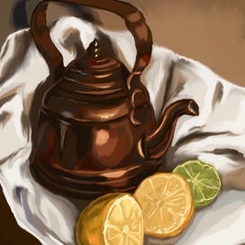 чайник и лимоны
