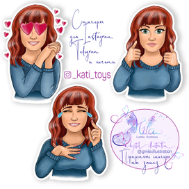 Портретные стикеры