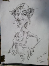 карикатура. карандаш