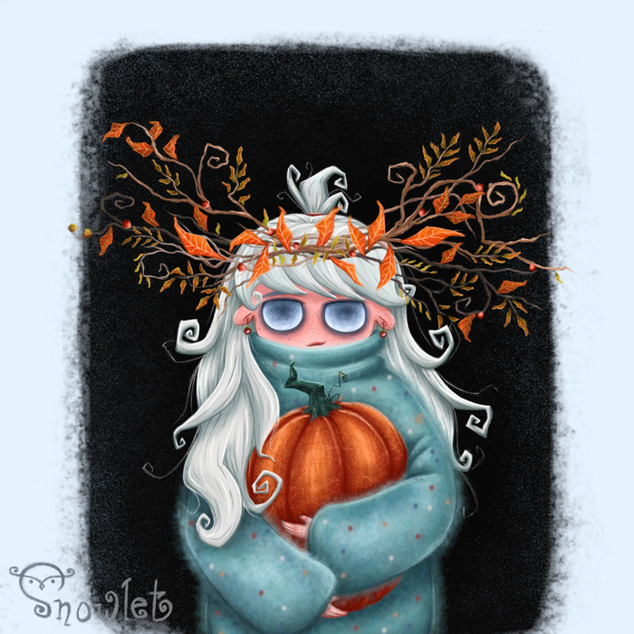 Девочка с тыквой