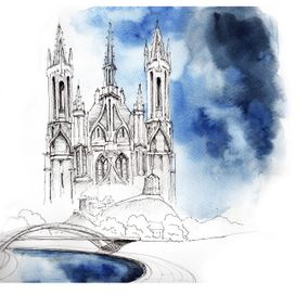 "Вильнюс", Серия работ "Силуэт Европы" 