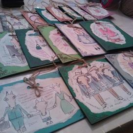 Серия новогодних открыток 2014 года с лошадьми