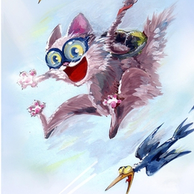 Летающий кот Фломастер 04