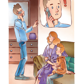 Разворот комикса "История о незнакомце"