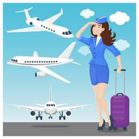 Стюардесса и самолеты