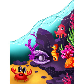 Морские приключения. Книжная иллюстрация. 