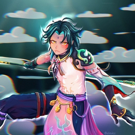 Сяо // Фан-арт Геншин Импакт