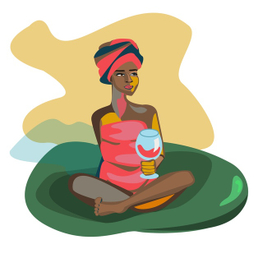 Женщина с вином