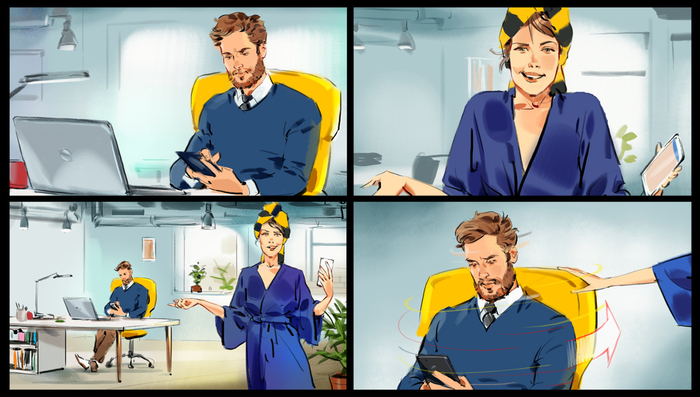 Сториборд для Билайн (часть 1)