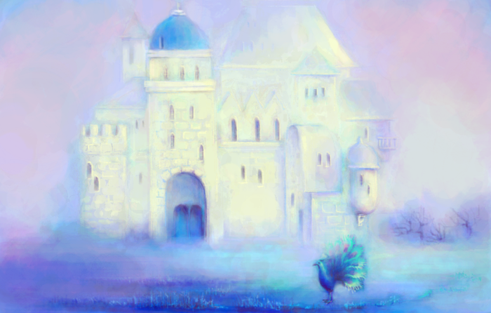 замок с павлином