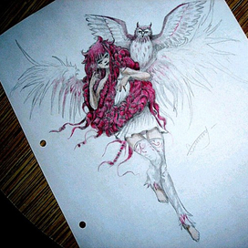 Фея цветными карандашами.