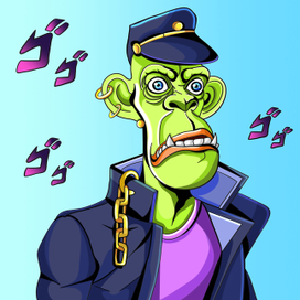 Обезьяна в стиле "Джо-Джо"