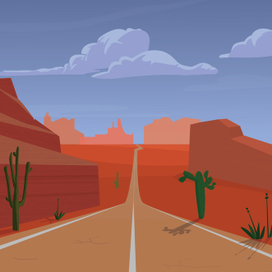 Дорога в пустыне