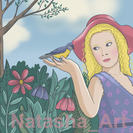 Девочка с птицей