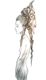 Девочка  с черепом