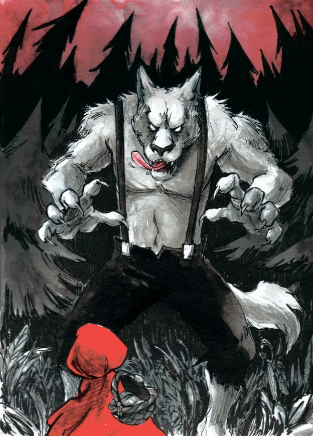 Страница из графического романа "Шапочка".