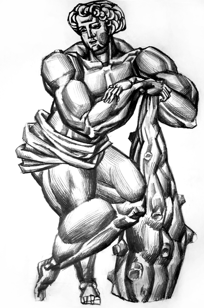 "Геракл", бумага, карандаш. 2017 г.