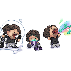 Иллюстрация с персонажем для открытки