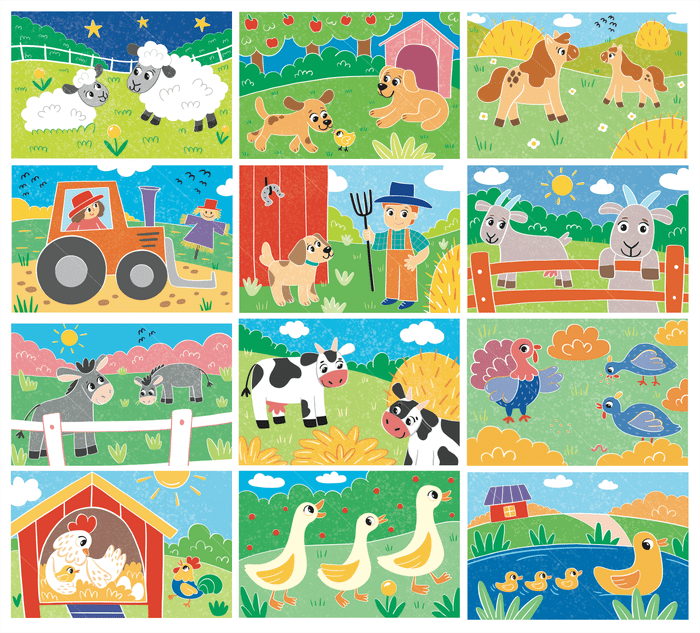 Пазлы для малышей "Ферма"