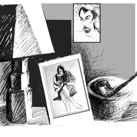 Натюрморт с Олей