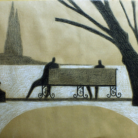 Апрель в Первомайском сквере