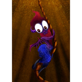 Иллюстрация для сказки про маленького чертенка