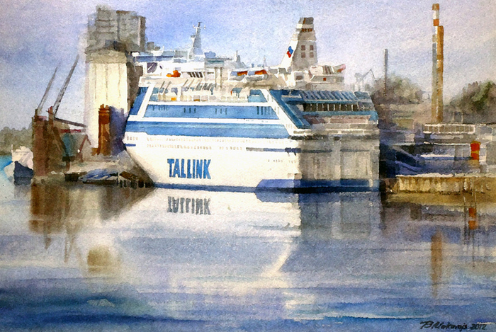 ,,Tallink,,у морского вокзала Риги,,
