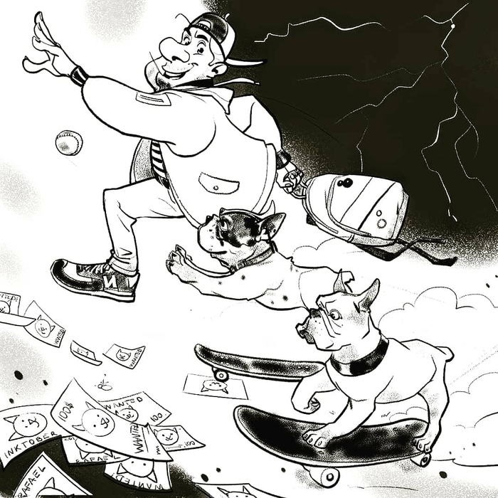 Рисунок для Inktober #1 (@rafael_jpg)