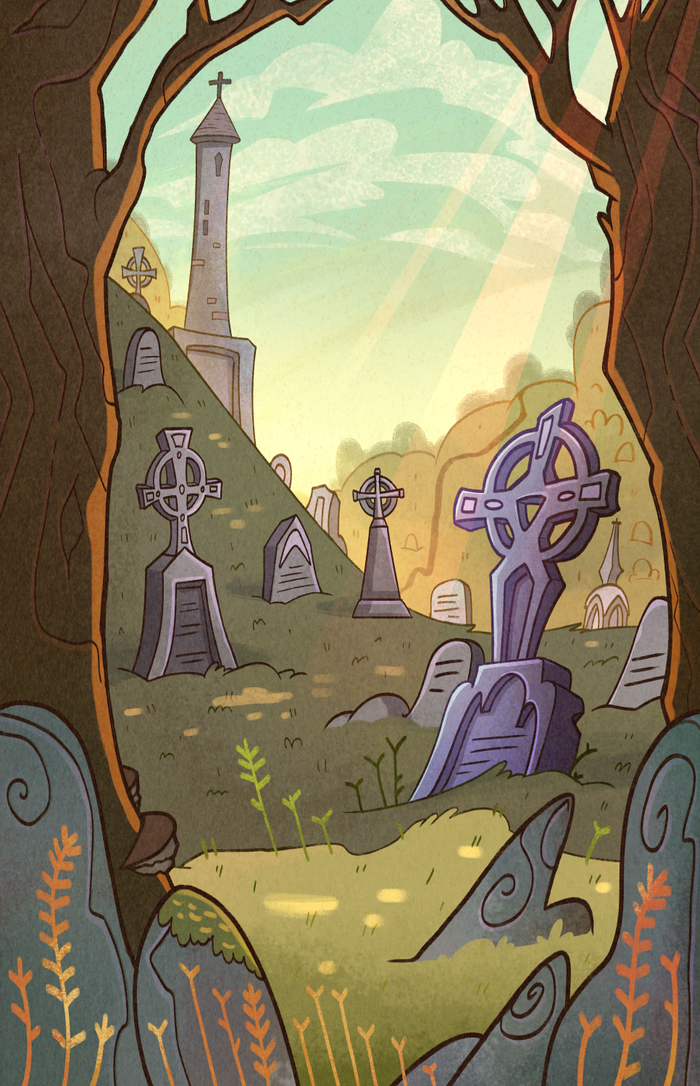 Иллюстрация для карточной игры "Однажды в Ирландии".