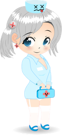 Векторная чиби-медсестренка