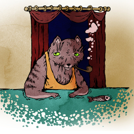 Папа-Кот отдыхает