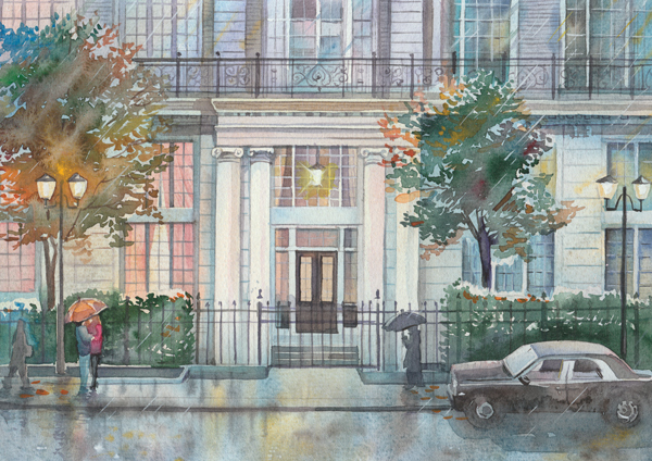 Дождь в городе