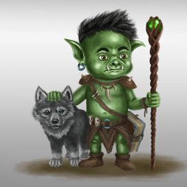 Маленький орк-маг и его друг