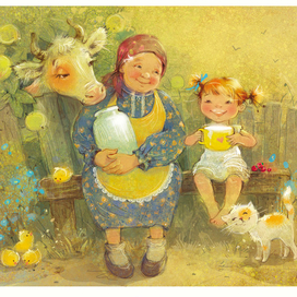 Парное молочко.У бабушки)