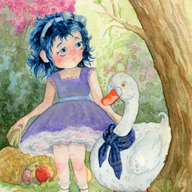 Девочка и гусь