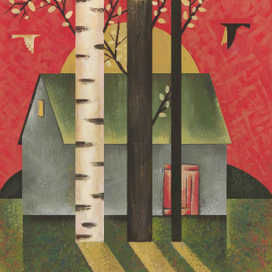 Закат в деревне