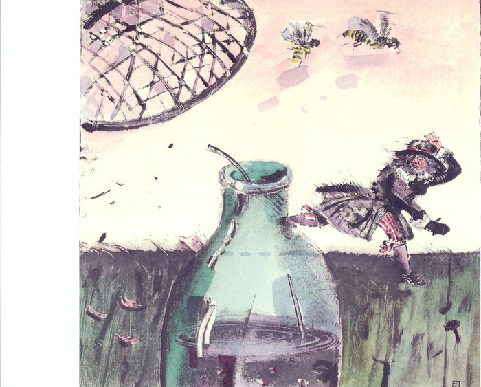 Путешествие Нильса.....Монотипия.