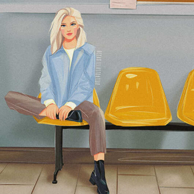 At the train station