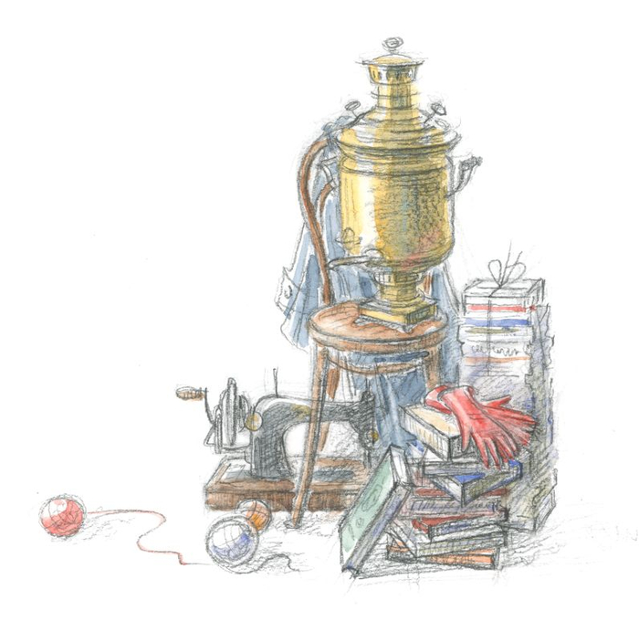 Валентина Осеева "Динка". Иллюстрация