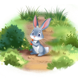 Зайчик на полянке